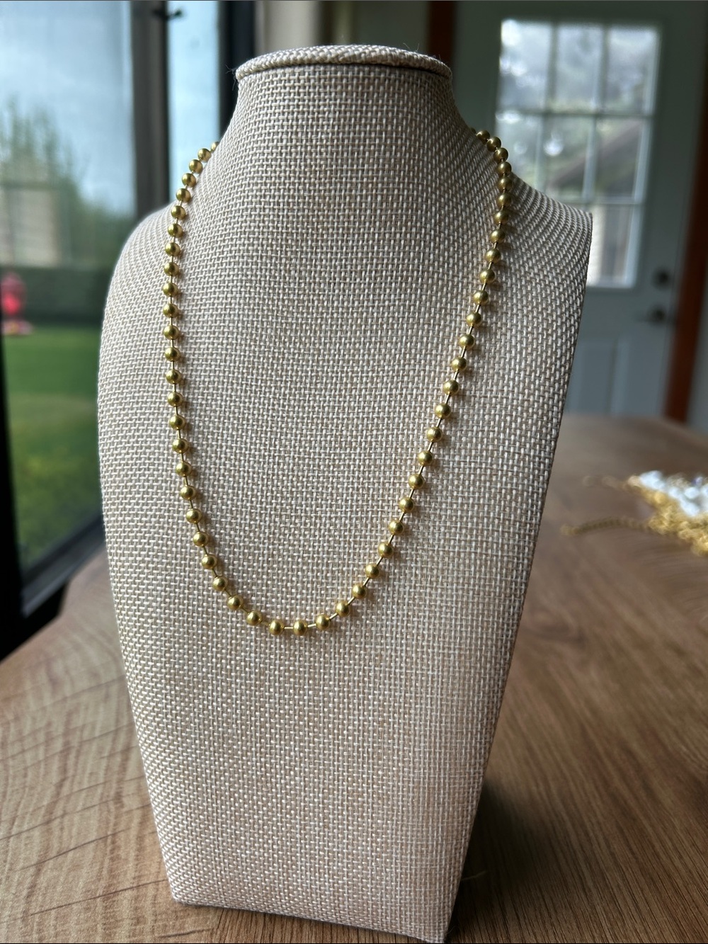Madewell Gold Bead Chain Necklace
